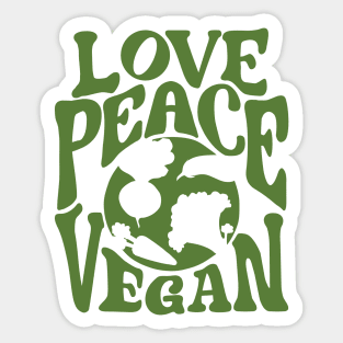 Love Peace Vegan Vegetarian Vegan Healthy Lifestyle | Save The Planet Sticker